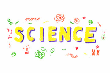Science word illustration