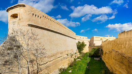 Malta Valletta Fort St Elmo - St. Elmo Place - National War Museum - Panorama