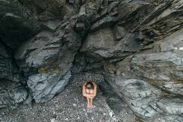 Loneliness in the rocks.