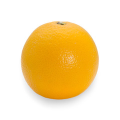 Fresh orange isolated on white background.