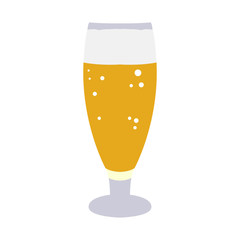 Isolated beer glass on a white background, Vector illustration