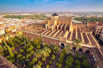 Aerial view of Great Mosque Mezquita - Catedral de Cordoba, Andalusia, Spain © Kavalenkava
