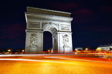 Fototapeta na wymiar Arc de Triomphe in Paris Arch of Triumph