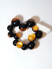 Black plastic bracelet ethnic