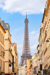 Eiffel Tower in Paris from Invalides France