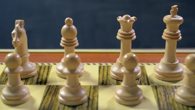 White chess game pieces