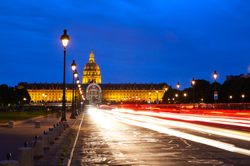 Obraz premium Les Invalides sunset facade in Paris France