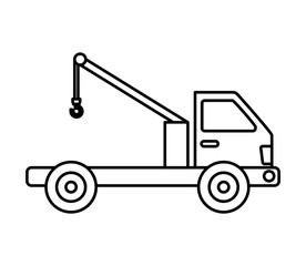 crane service truck icon vector illustration design