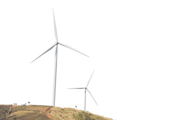 wind power or wind energy isolate on white. clipping path.
