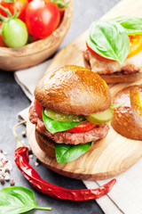 Homemade burgers