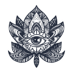 Eye on Lotus Tattoo