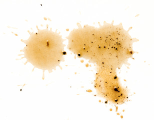 wet coffee stains