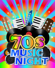 Seventies Music Night Poster