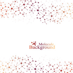 Structure molecule DNA research as concept. Genetic particle compounds. Science and technology background communication. Medical scientific backdrop for your design. Vector Illustration.