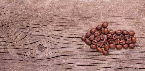 Left Arrow of coffee