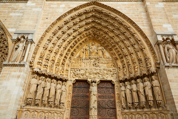 Obraz premium Notre Dame cathedral in Paris France