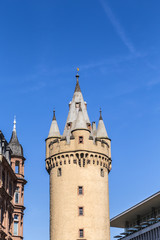 Fototapeta na wymiar Eschenheimer Turm (Eschenheim Tower) was a city gate, part of late-medieval fortifications of Frankfurt am Main