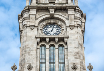 Details of City Hall building in Porto, Portugal