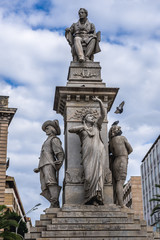 Fototapeta na wymiar Vincenzo Bellini memorial on Stesicoro Square in Catania, Sicily, Italy
