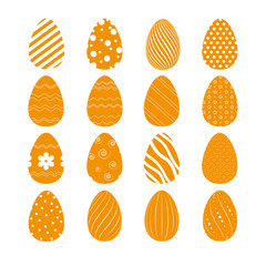 Happy Easter set eggs. vector illustration. simple egg