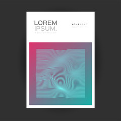 Covers with geometric line shapes - Vector template Design