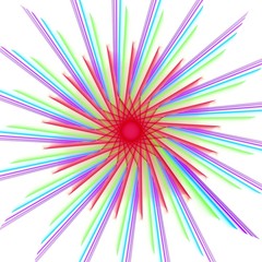 Colored abstract fractal pattern. Computer generated graphics.