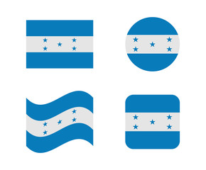 set 4 flags of honduras