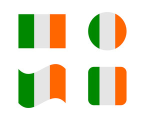 set 4 flags of ireland