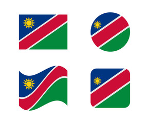 set 4 flags of namibia