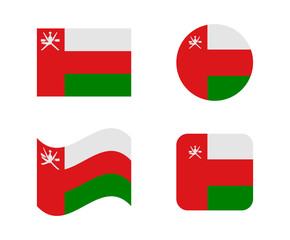 set 4 flags of oman