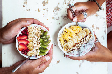 Smoothie bowl with fresh fruits