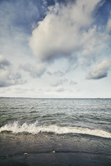 Color toned sea landscape, nature background