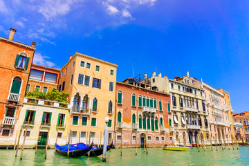 Grand Canal in Venice, Italy. Venice landmark