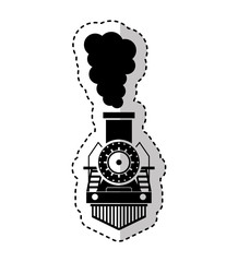 steam train silhouette isolated icon vector illustration design