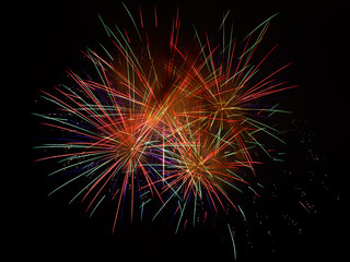 firework in black sky