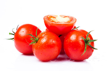 Tomatoes isolated on white background.  tomato