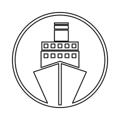 cruise boat isolated icon vector illustration design