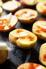 Potatoes with butter and ground red pepper
