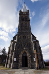 Fototapeta na wymiar Kamienny kościół w Złotym Stoku