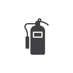 Fire extinguisher icon vector, filled flat sign, solid pictogram isolated on white. Symbol, logo illustration. Pixel perfect