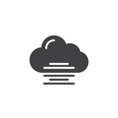 Fog mist icon vector, filled flat sign, solid pictogram isolated on white. Symbol, logo illustration. Pixel perfect