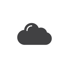 Cloud icon vector, filled flat sign, solid pictogram isolated on white. Symbol, logo illustration. Pixel perfect