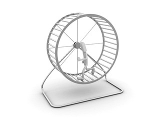 The person in a wheel