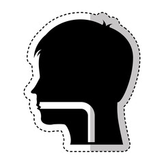 human profile with medical icon vector illustration design