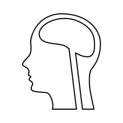 human profile with medical icon vector illustration design