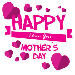 Happy mother day graphic design, Vector illustration