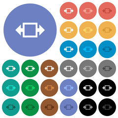 Width tool round flat multi colored icons