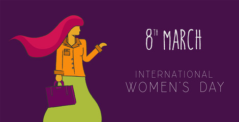 Happy 8 march international women day concept