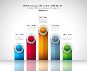 Infograph Brochure template with a lot of choices and a lot of design elements