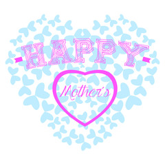 Happy mother day graphic design, Vector illustration